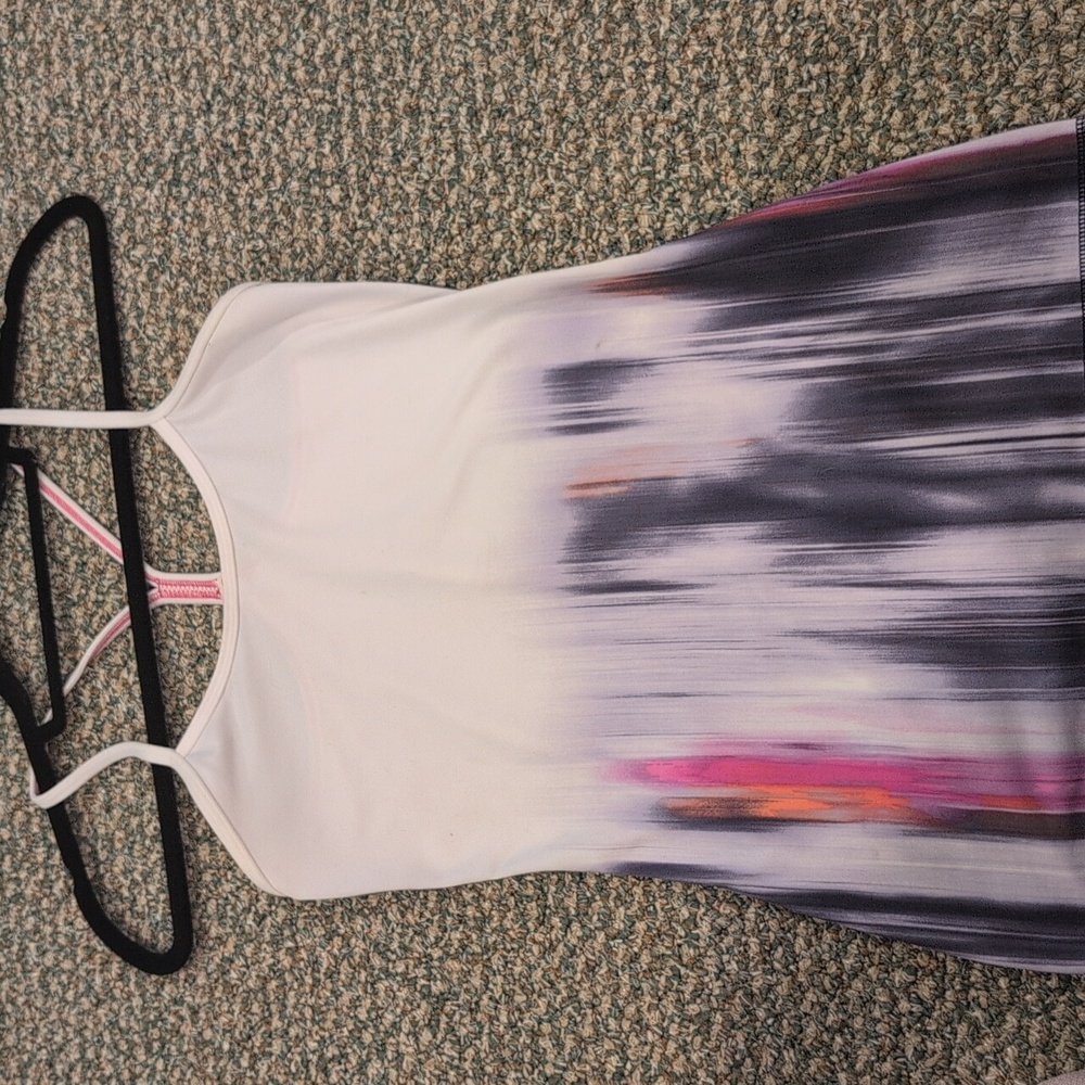 lululemon athletica White and Multicolor Tank Top
